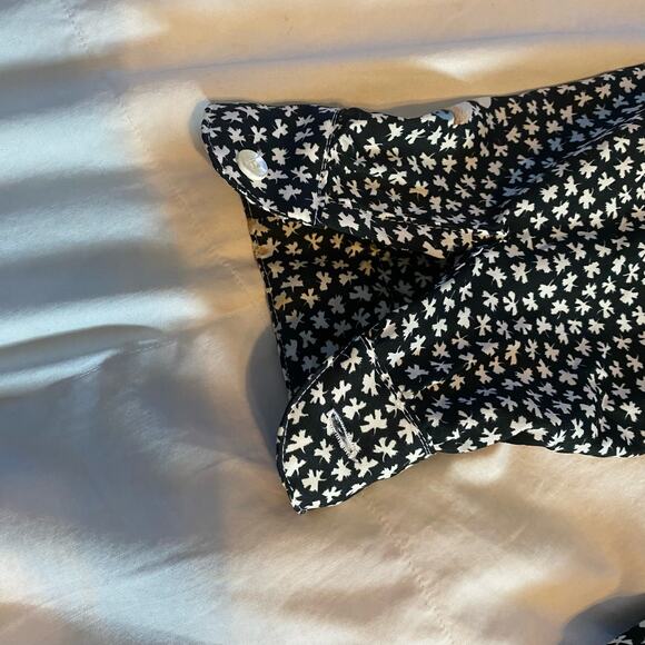 Levi Strauss Vintage Button Up Large Black White Floral Made in USA Cottagecore - Picture 8 of 13